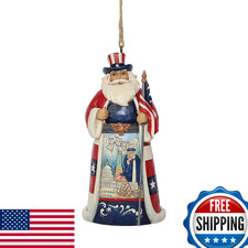 Jim Shore Heartwood Creek American Santa Ornament 4.5" Collectible Decor