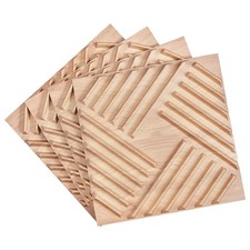 3D Wall Panels 12 - Pack 19.7x19.7in PVC Light Wood Accent Wall Decor