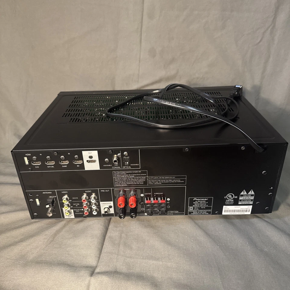 Pioneer VSX-523-K AV Receiver - 5.1 Channel - No Remote - Image 4 of 4