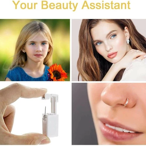 2Pcs Safety Ear Piercing Kit Disposable Self Nose Piercing Gun with Ear Stud US image 8