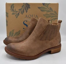 Sofft Womens Size 7 Bellis III Brown Leather Waterproof Chelsea Boots Shoes