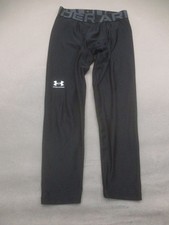 Under Armour Size M Boys Black Compression Stretch Pull On Base Layer Pants 310