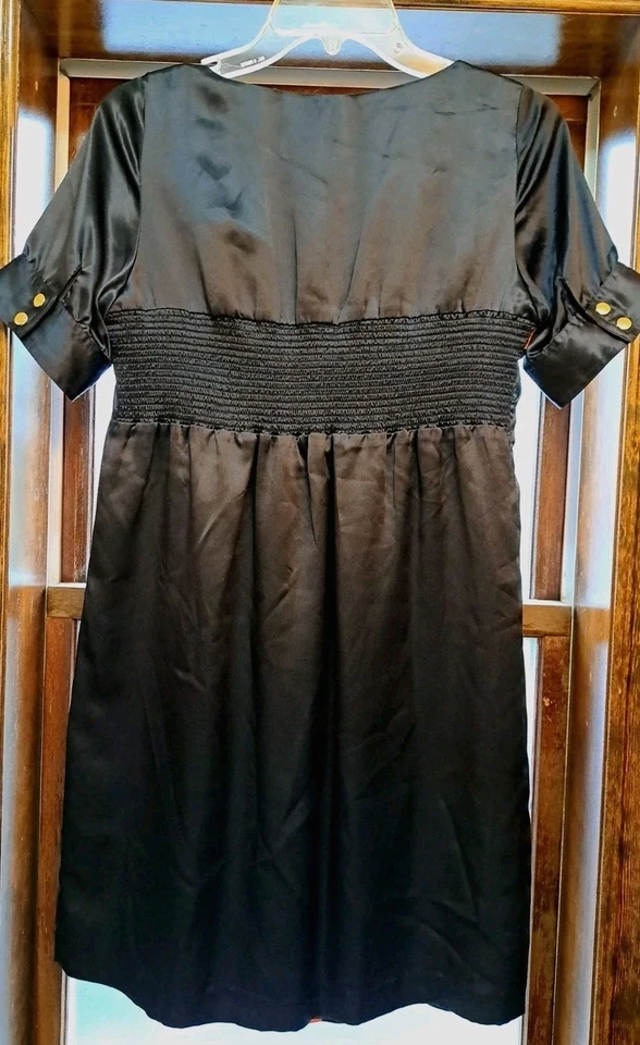 Lauren Moffatt ретро 60-х мод вдохновленный шелк платье ♤ размер 8 ♤ красный / синий Colorblock - Изображение 2 из 4