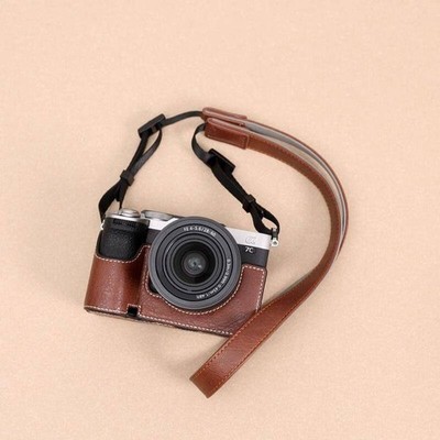 For Sony a7c2 a7cr PU Leather Camera Bag Dock Case Base Protection Cover Shell
