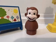 Classic Storybook Character Curious George Vintage Little People Style Figure