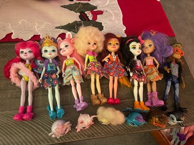Lot Of 14 Enchantimals Dolls With Animals Collection Mattel Dolls Rare