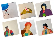 LOT OF 6 - Captain Planet and the Planeteers Original Animation Painted Cels