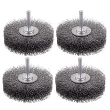4 Pack Wire Wheel Brush for Drill Attachment 3 Inch Heavy Duty Brushes for Pa...
