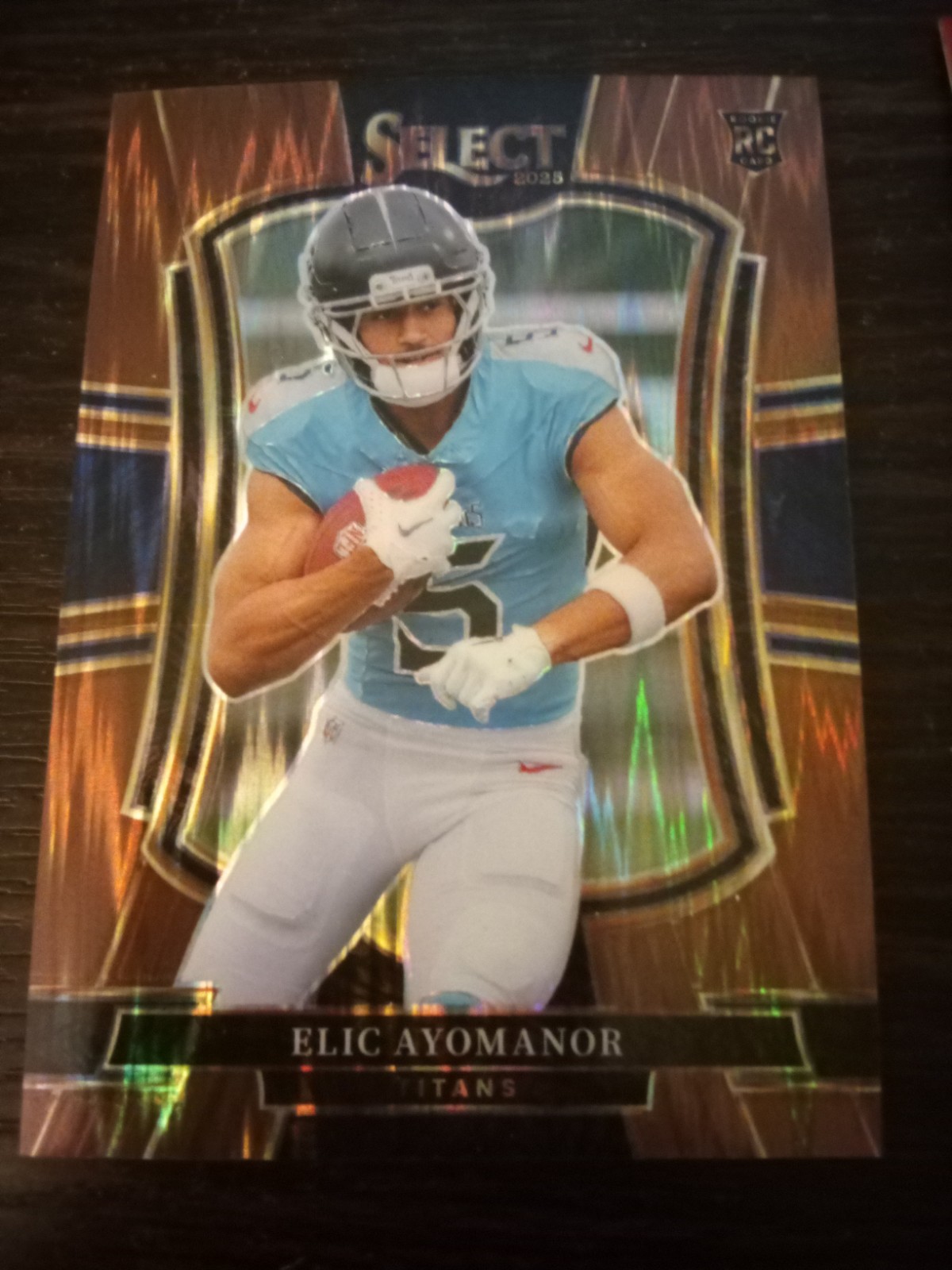Panini Select Elic Ayomanor #127 Copper Shock Prizm Rookie /899 Titans 2025