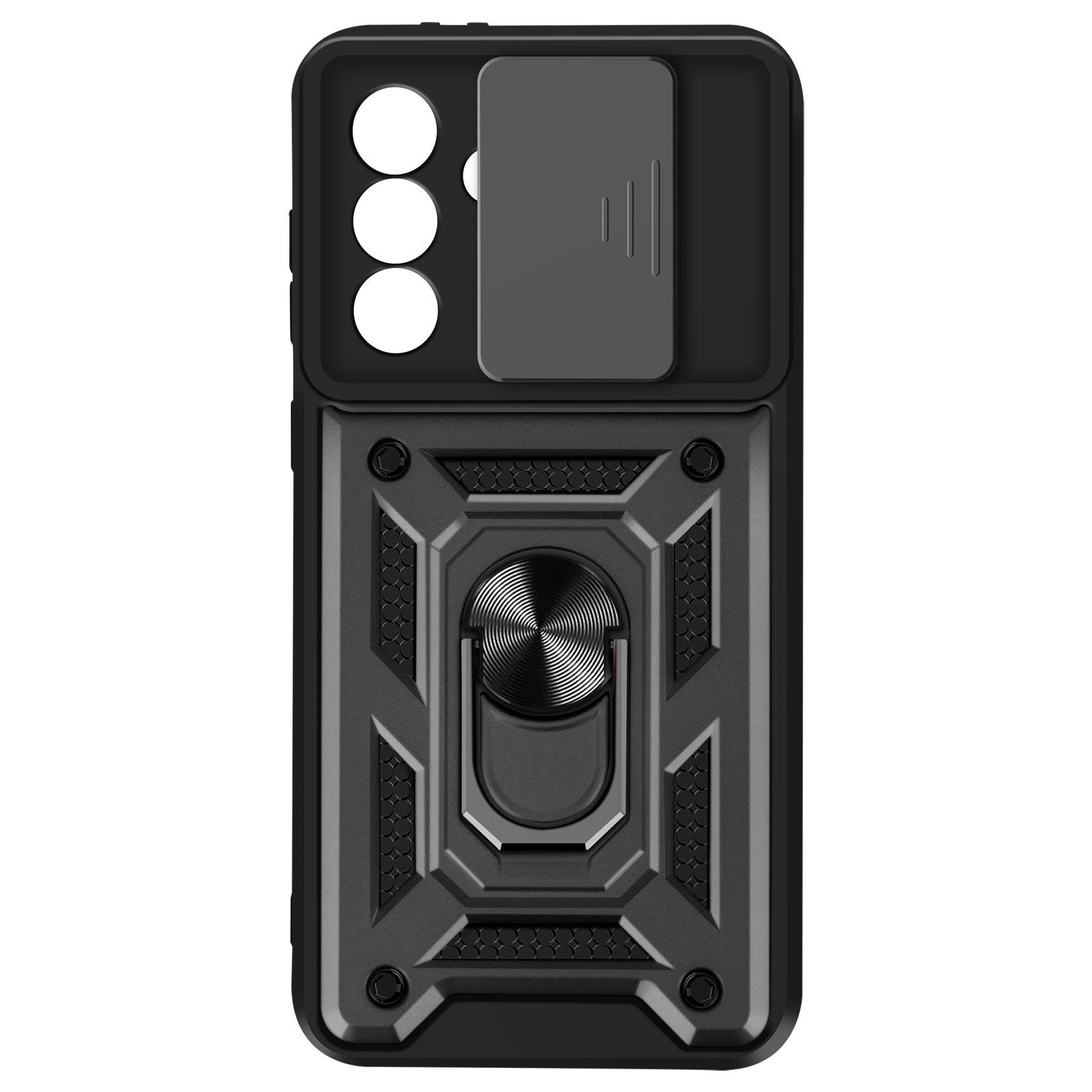 Coque Galaxy A37 antichoc Mayaxess avec cache caméra coulissant