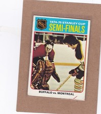1975-76 TOPPS HOCKEY STANLEY CUP SEMI FINALS #3 SABRES CANADIENS VG *A37927