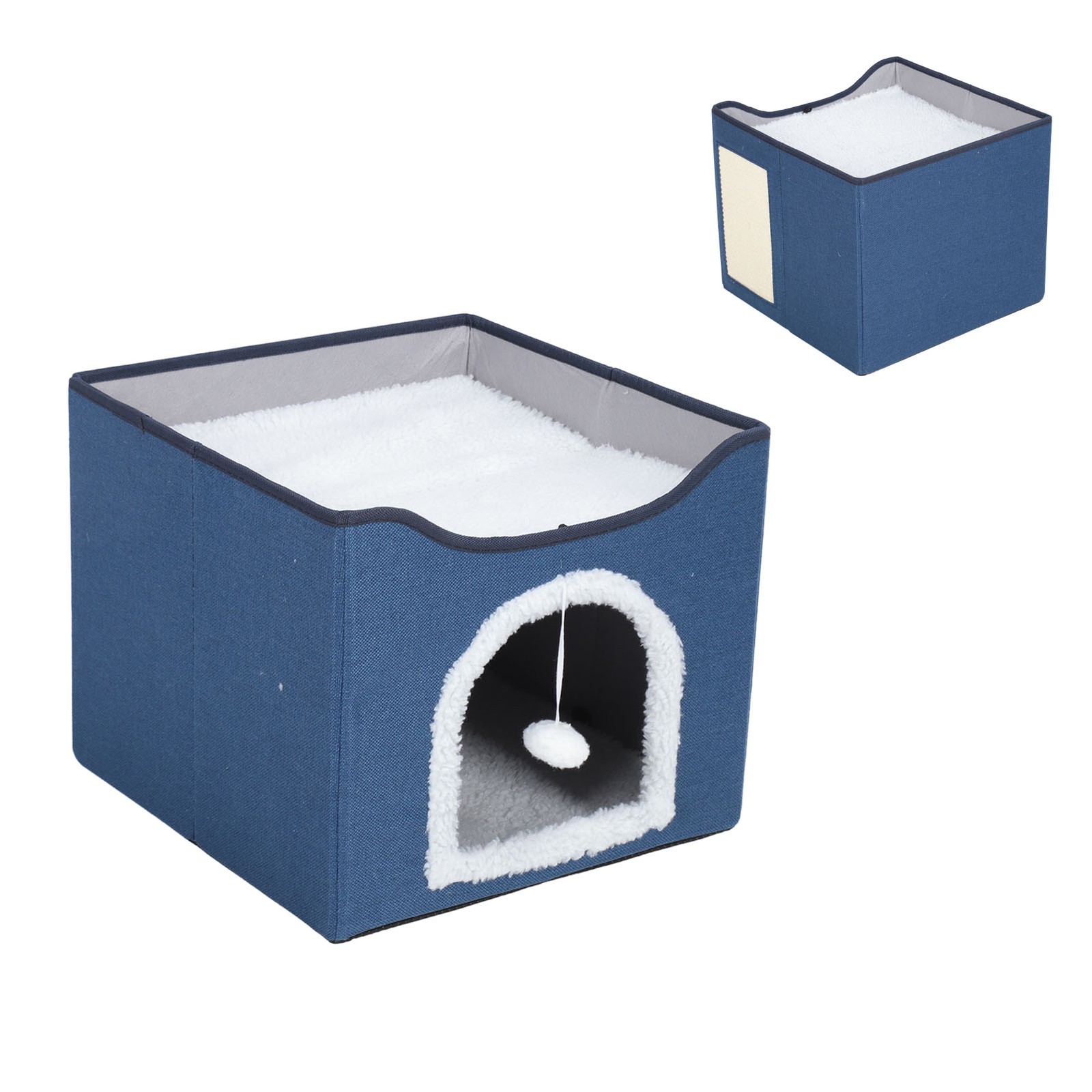 2 Layer Foldable Cat House Soft Comfortable Cat Bed For Cozy Rest Premium