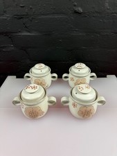 Denby Gypsy Individual Lidded Soup Bowls Set of 4