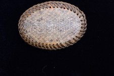 Vintage Rattlesnake Skin Leather Belt Buckle Western Diamondback