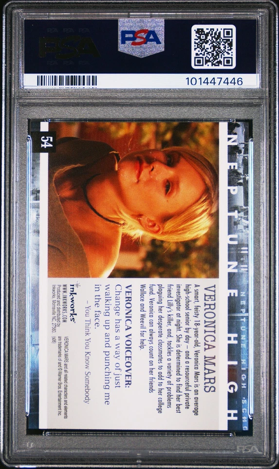 Kristen Bell 2006 Inkworks Veronica Mars Season 1 #54 PSA 10 Gem Mint POP 1 - Image 2 of 2