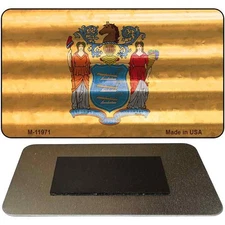 New Jersey Corrugated Flag Magnet Fridge Refrigerator Home Kitchen Decoration
