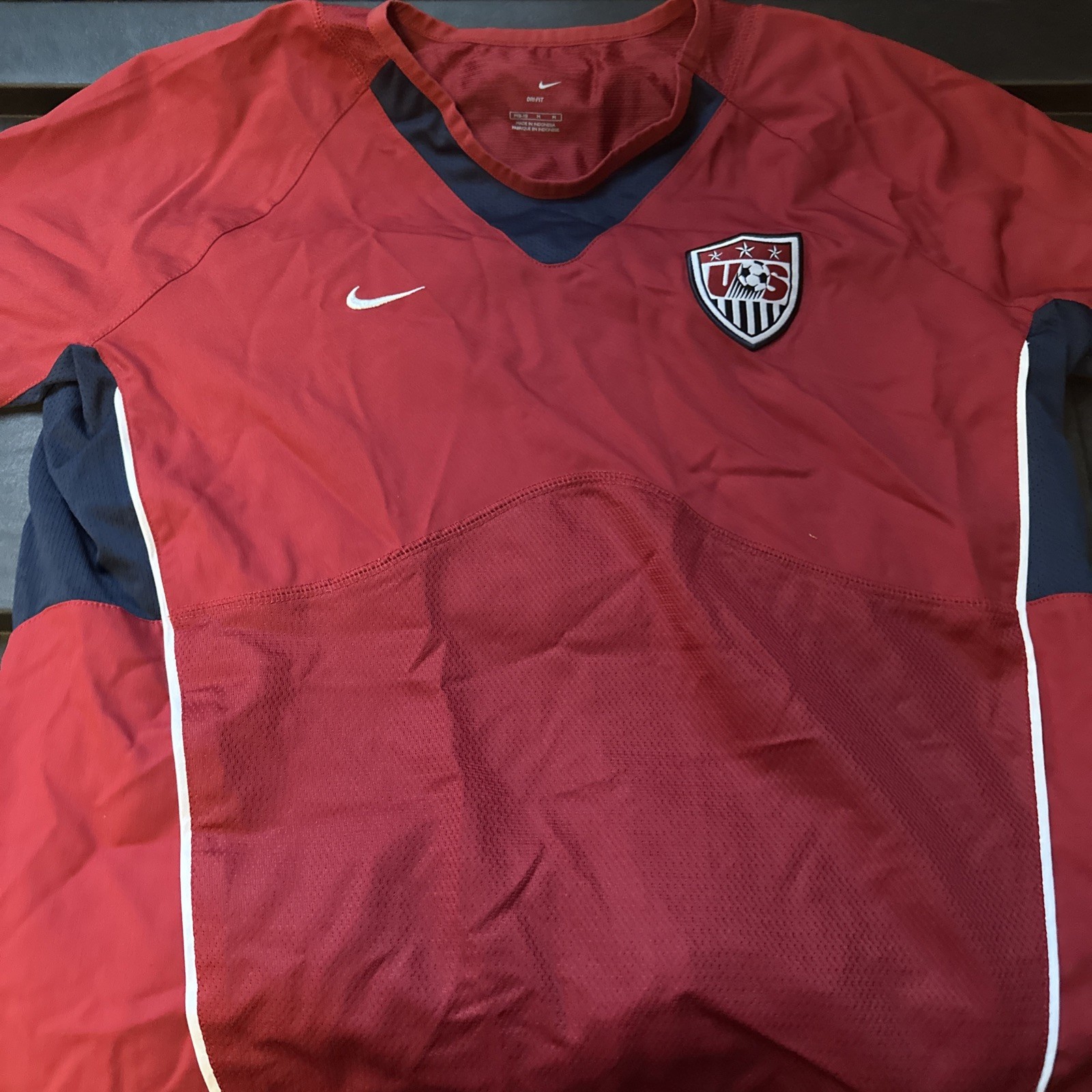 Vintage USA Soccer Shirt Youth Medium Red Dri Fit USMNT