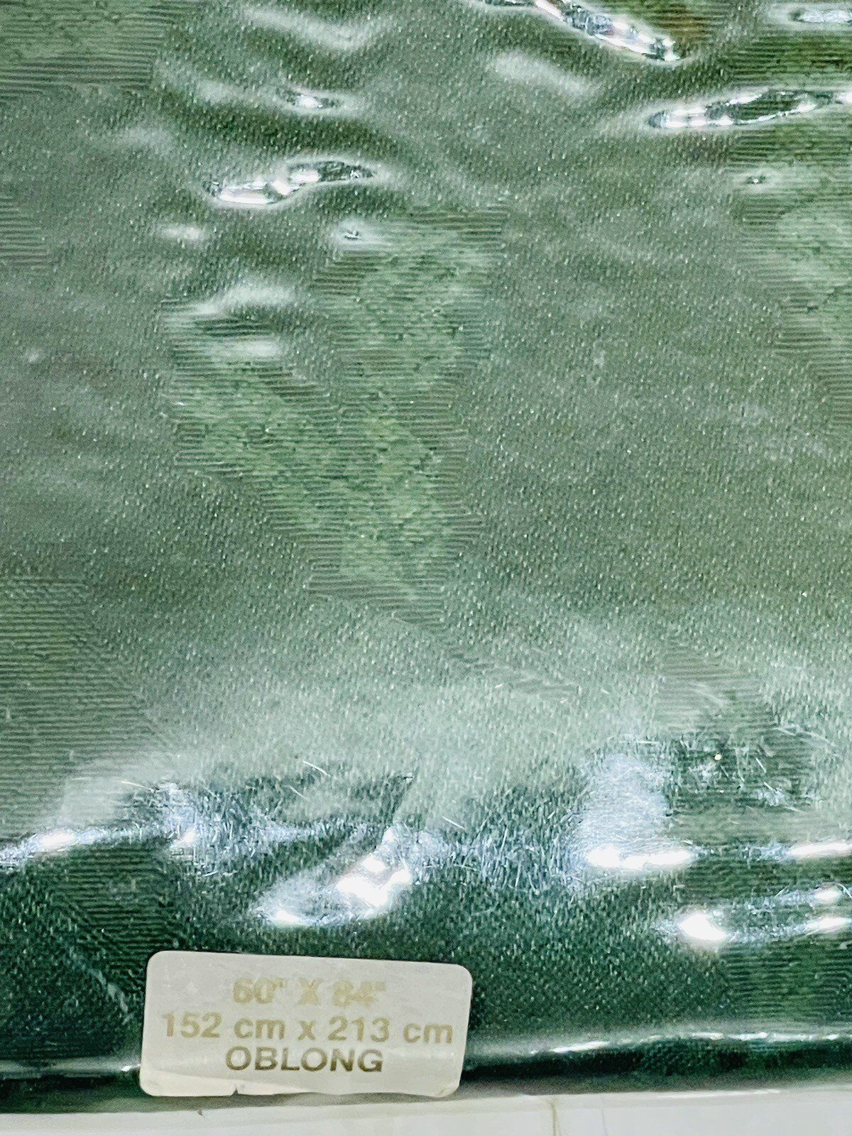 Lenox Holly GREEN Tablecloth Oblong Holiday Christmas DAMASK 60X84 New