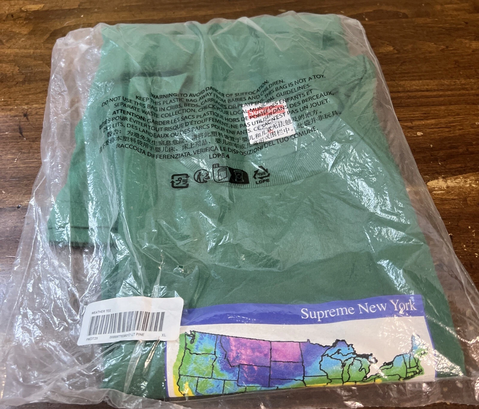 TEE SHIRT TEMPS SUPRÊME LT PIN TAILLE X LARGE (100% AUTHENTIQUE) NEUF FW23 SEMAINE 7
