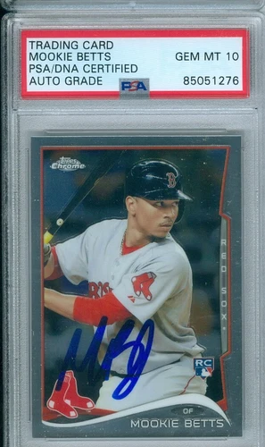 Mookie Betts 2014 Topps Chrome #US-20 RC Autograph PSA DNA Gem Mint 10 Auto