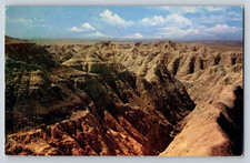 Postcard Erosion of the Ages Bad Lands National Monument South Dakota Chrome