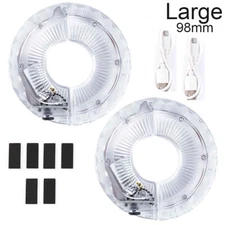 2PCS LED Bike Wheel Light 7 Color USB Rechargeable Hub Safety Tire Lights NEW