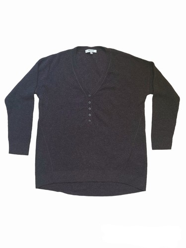 Madewell Brown Asherton Waffle Knit V-Neck Pullover Henley Sweater Women's XXS