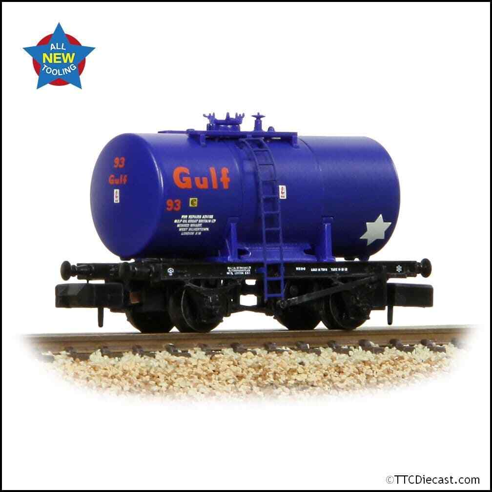 Farish 378-001A 14T Anchor-Mounted Tank Wagon 'Gulf' Blue - N Gauge