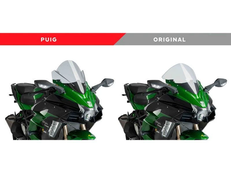 Pantalla de carreras Puig Dark Smoke Kawasaki Ninja H2 SX 2018-2022 Foto 2 de 2