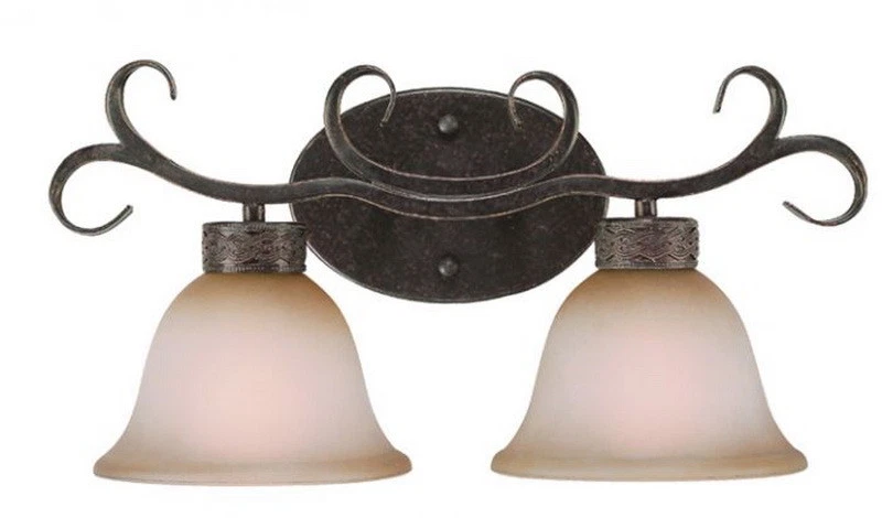 Craftmade Brookshire Manor 2 Light Burnished Armor Vanity Light Wall $150