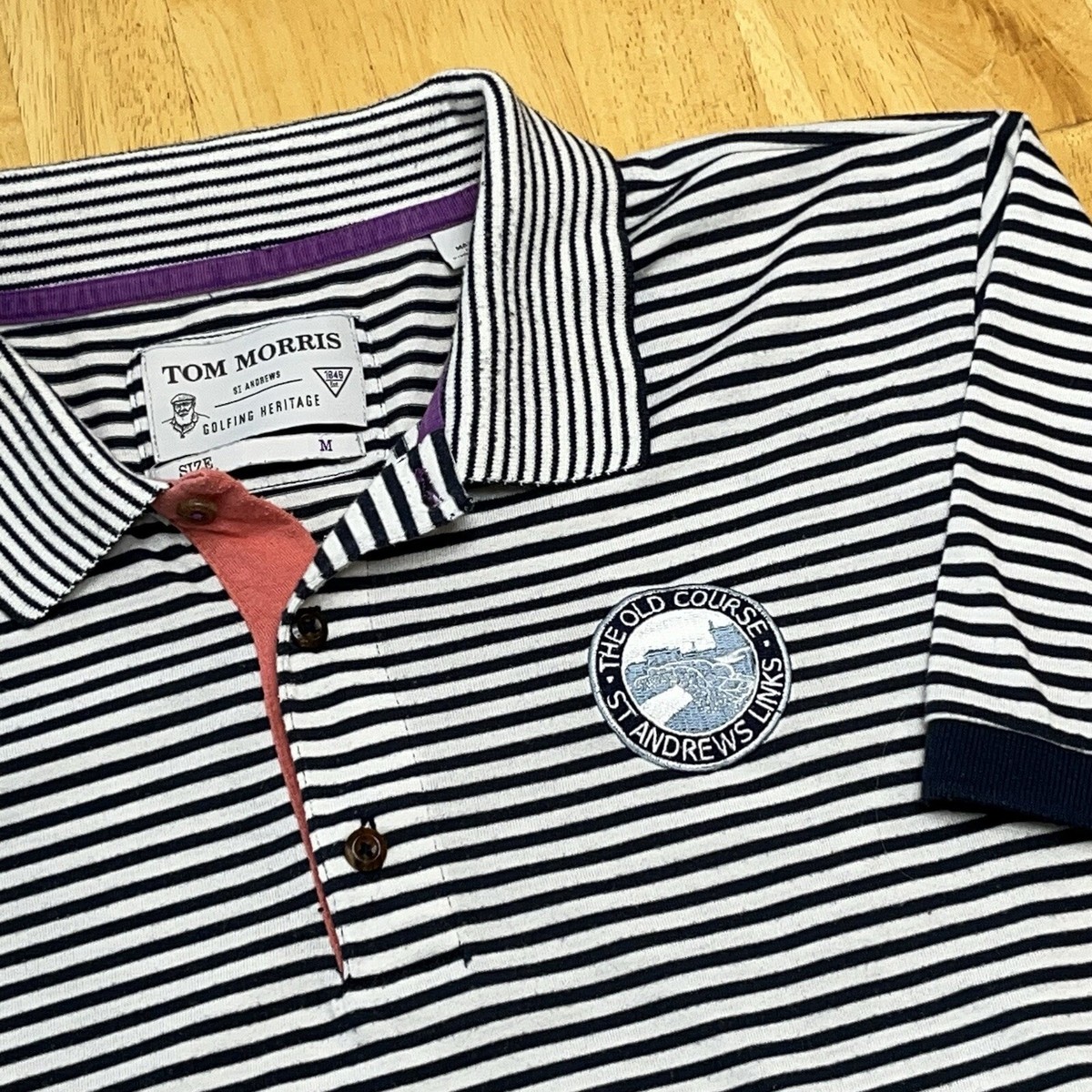 【美品】St.Andrews メンズゴルフウェア　TOM MORRIS Tom Morris St Andrews Golf Polo Shirt Mens Medium Soft