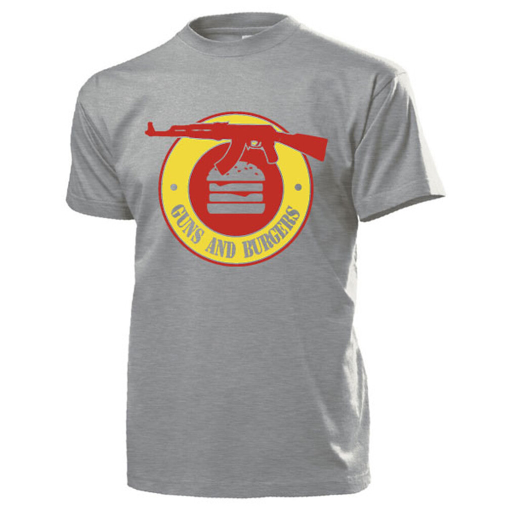 ALTRA Guns and Burgers Hamburger softair paintball umorismo divertente Kaschi T shirt #14272