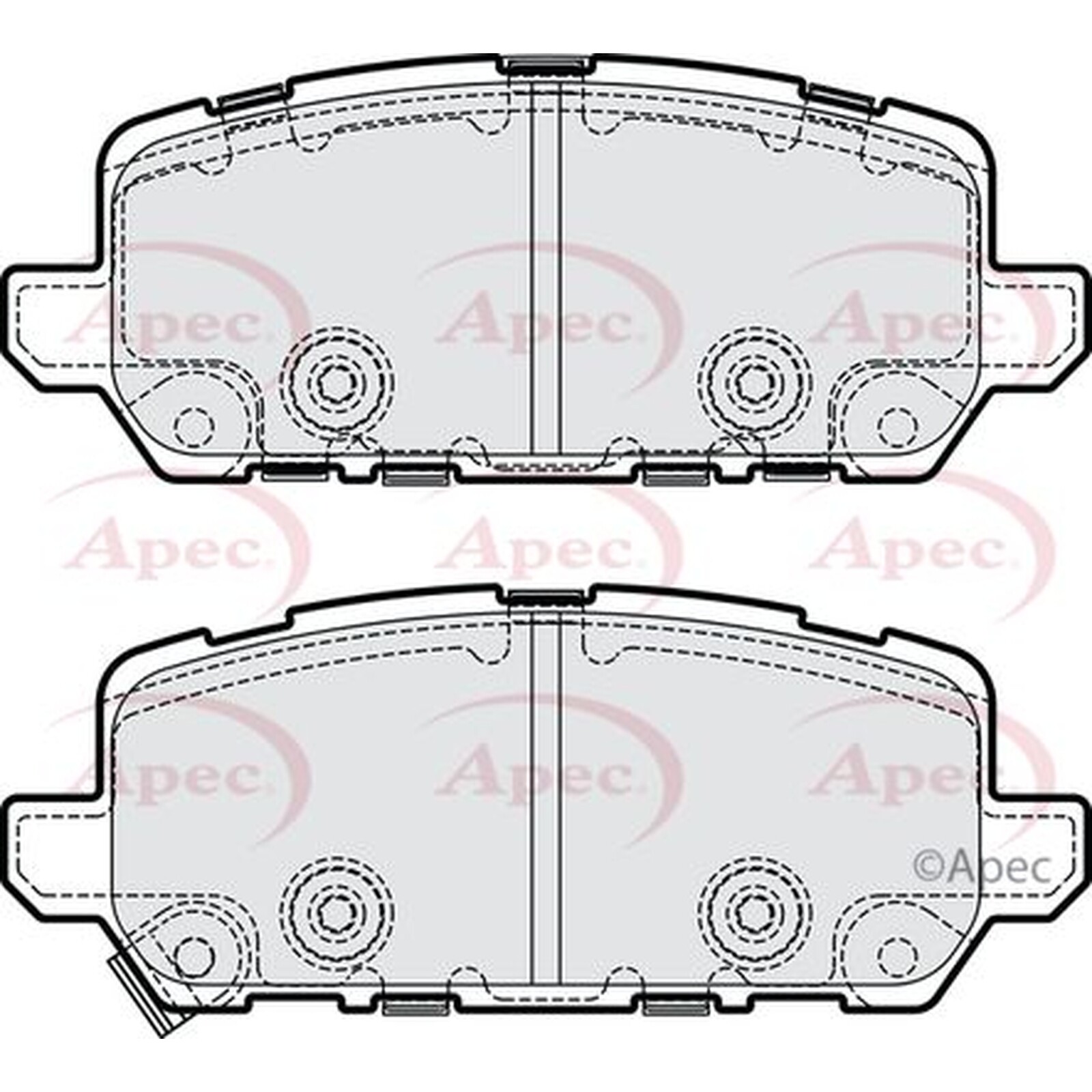 Apec Brake Pads PAD2225 Fits Honda - Built to OE Specifications & Quality