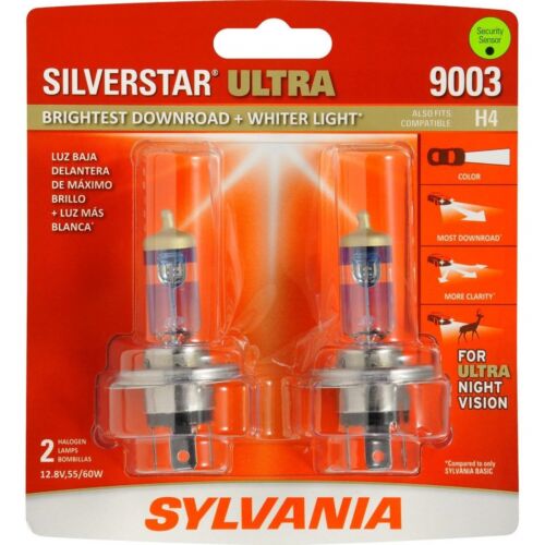 Sylvania SilverStar Ultra 9003 HB2 H4 60/55W Two Bulbs Fog Light High Beam Lamp - Picture 2 of 12