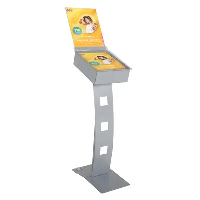 DISPLAY SALES Prospektständer Outdoor Plus DIN A4 wasserfester Prospekthalter aus Metall