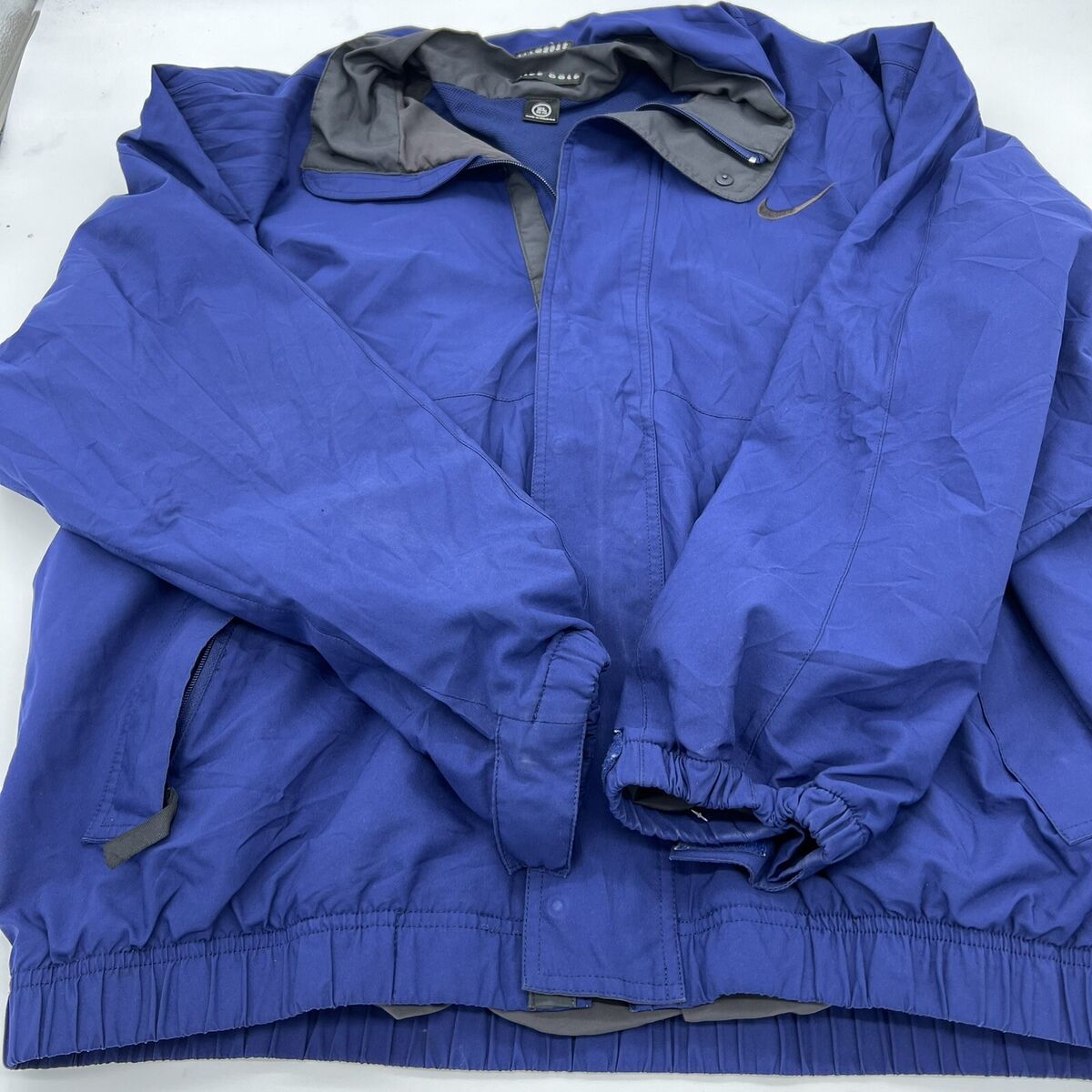 Nike Golf Storm Fit Windbreaker Jacket Men's Size XLarge Blue Full Zip H7SID Nike Golf Storm Fit Windbreaker Jacket Men's Size XLarge Blue Full Zip H7SID