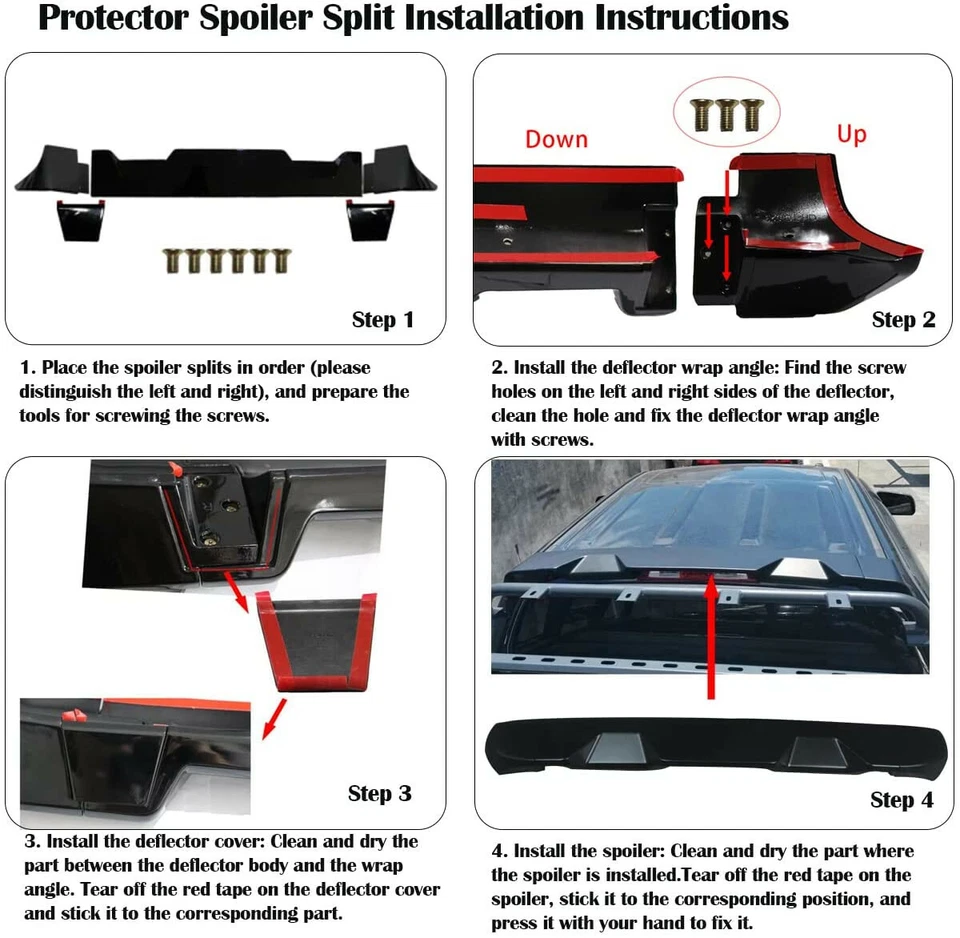 For 2013-2018 Dodge Ram 1500 MATTE BLACK Trunk Roof Spoiler Lip Wing All Cabs - Image 3 of 4