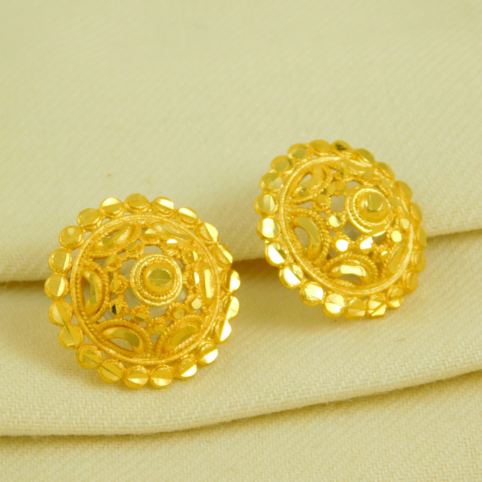 Women Fashion Goldplated traditional south indian Earring Tops Bollywood  Jewelry | eBay