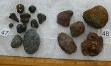 Lot of NATURAL Surf Tumbled BEACH ROCK Natural Gray and Rust Nautical Decor 1-3"