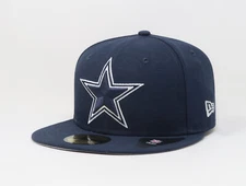 New Era 59Fifty Men Women Cap Dallas Cowboys Team Superb Navy Blue Fitted Hat