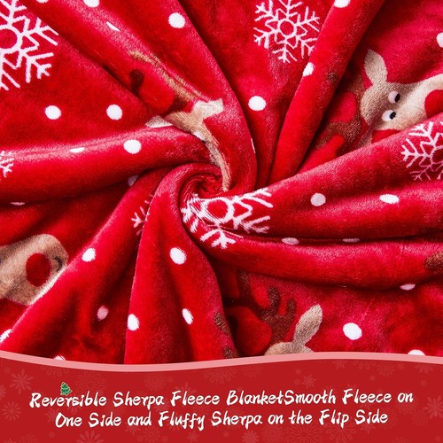 Christmas Throw Blanket Christmas Decorations Blankets and Throws Fuzzy Cozy Sof - Picture 9 of 11