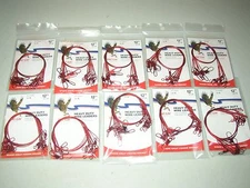 60 RED EAGLE CLAW 12" WIRE LEADERS 6 TO A PK 30LB TEST 10 PK    