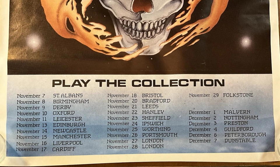 Vintage HAWKWIND "Play The Collection" 1986 Tour Poster No Pins No Tape 35 x 25 - Image 3 of 4