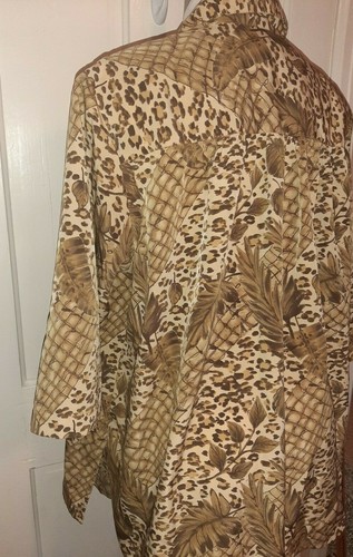 2x braune Bluse mit Animalprint Maggie Barnes 3/4 Arm pflegeleicht - Bild 5 von 9