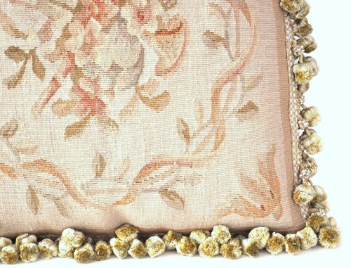 Hand-woven Wool Aubusson Throw Pillow Cover Musical Instruments Cushion 18x18 - Picture 5 of 8