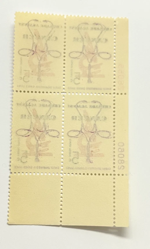 US Scott #1263, Plate Block #28054/28060 1965 Cancer 5c FVF MNH Upper Right - Image 2 of 2