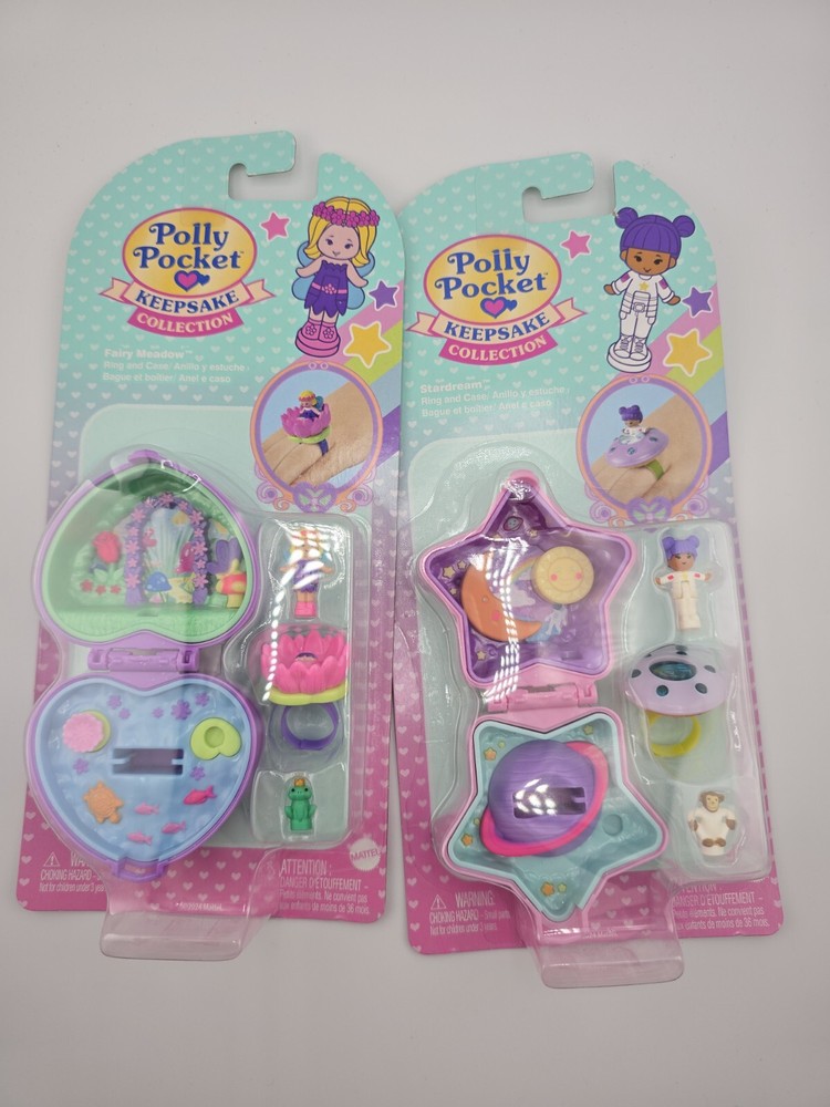 Polly Pocket Keepsake Collection - Heritage Ring Box New in Box set of 2