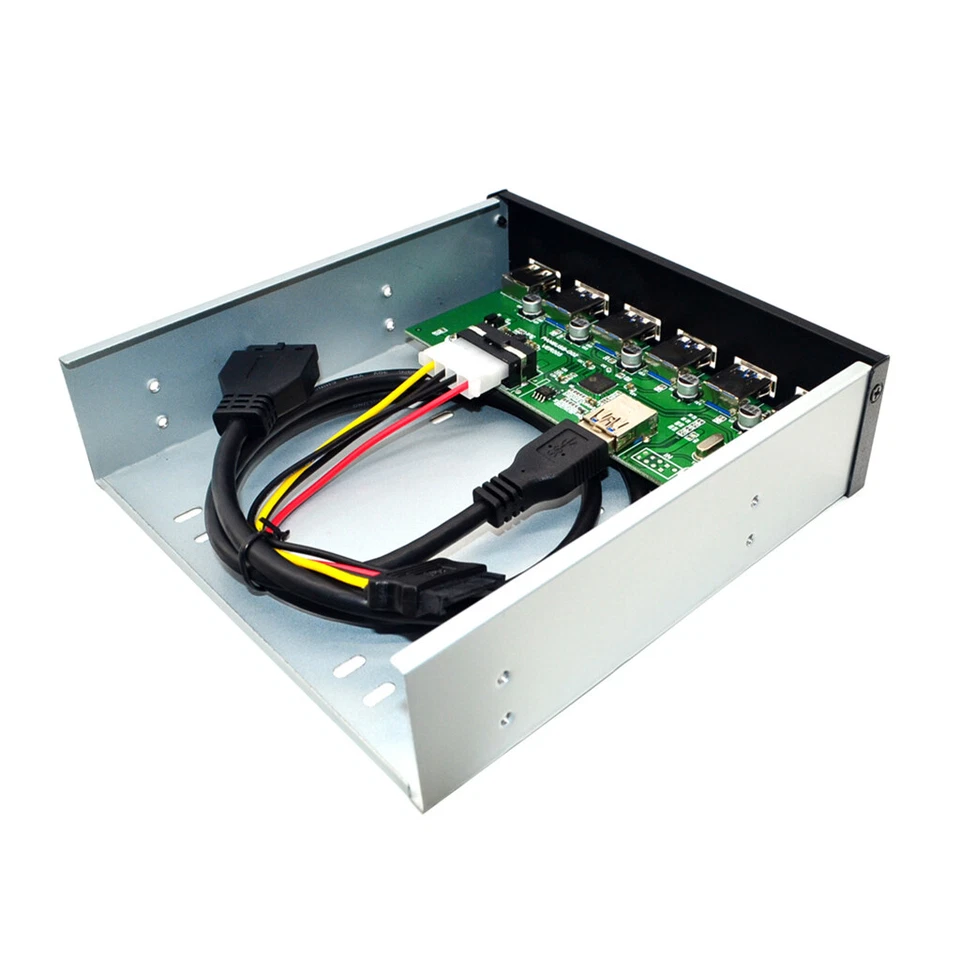 XT-XINTE 19Pin auf USB 3.0 Hub Anschluss 4Ports USB3.0 PC Front Panel Halterung Neu - Bild 2 von 4