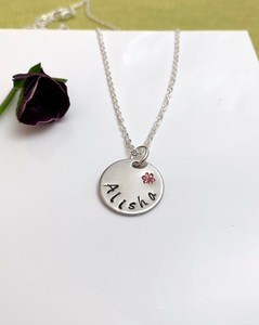 personalised flower girl necklace