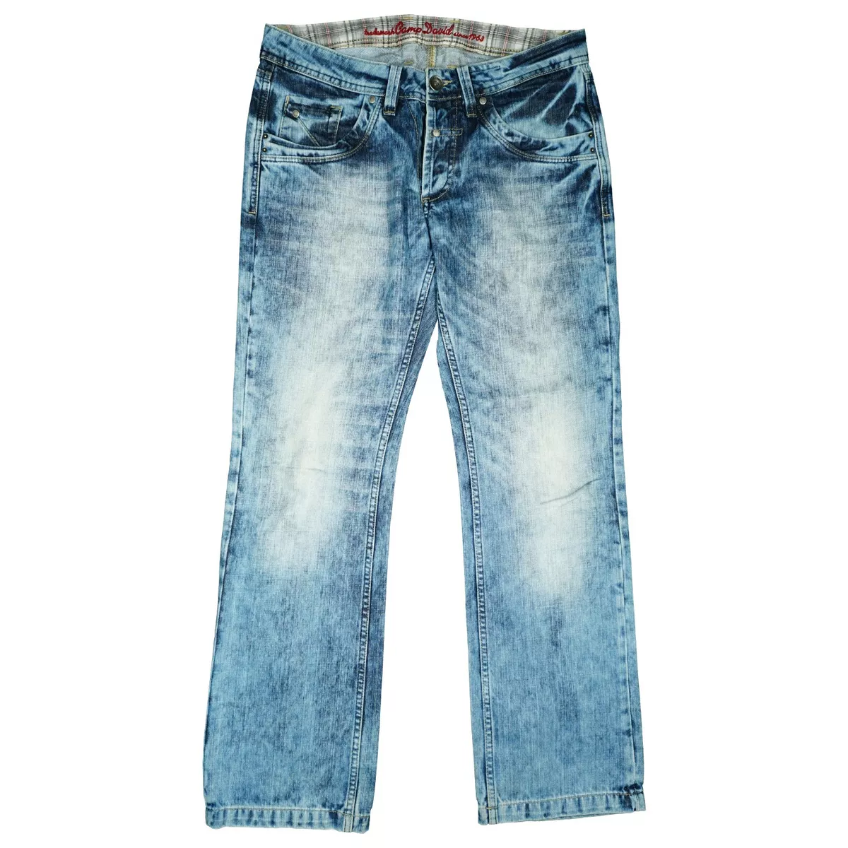 Camp David Nick Mens Jeans Pants Regular Straight 31 32 W31 L32 Acid Blue TOP